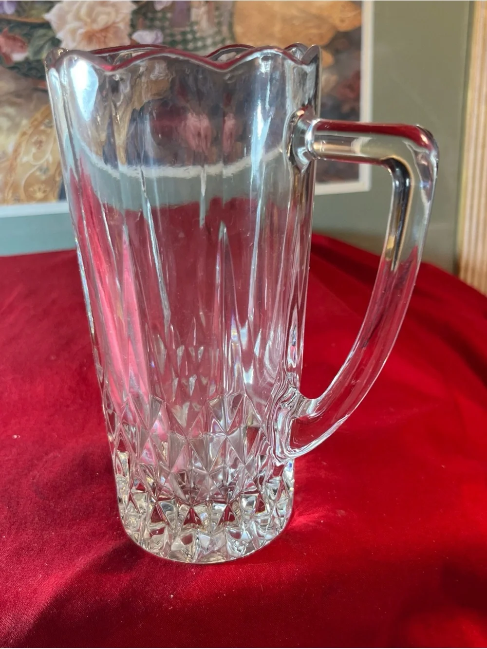 Clear Crystal-Style Glass Pitcher - Classic Home Dining